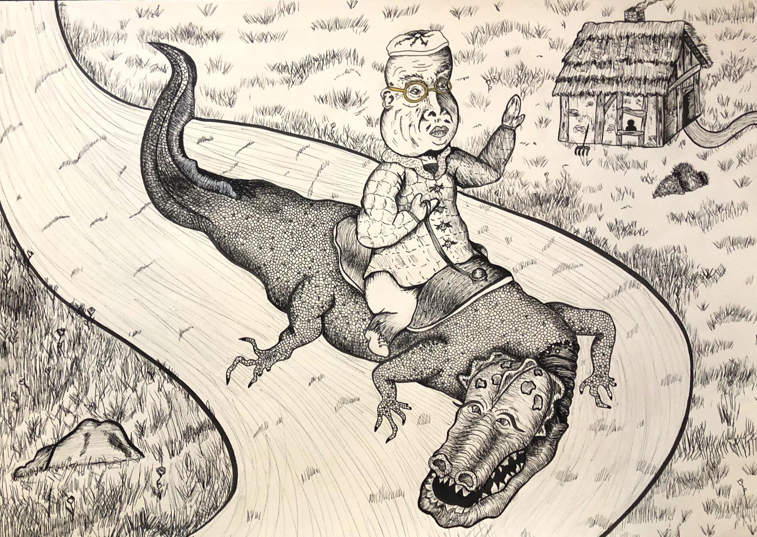 Leaving Home (Ink on Paper)