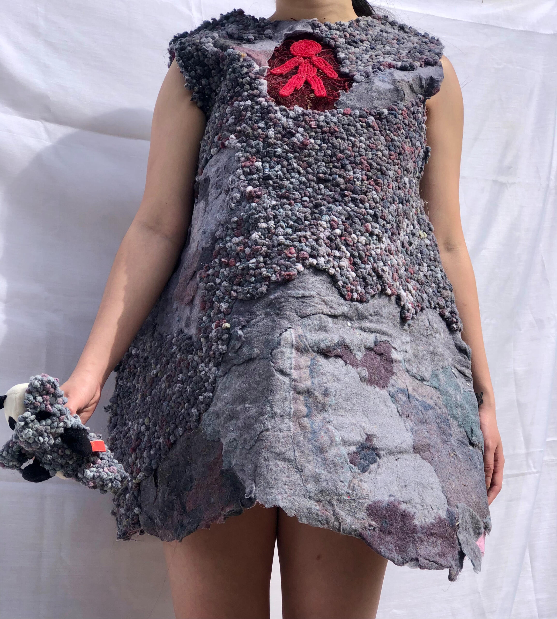 Alteration (dryer lint, yarn, thread, stuffed animal)